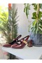Citella Women's Blunt Toe Patent Leather Thick Heeled Stylish Shoes - 4