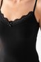 Women's Lace Detailed (2 Pieces of Each Color) Slim Body-Hugging Strappy Tank Top 6-Pack – Black, Nude, White - 7