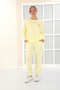 Embroidered Women's Legs with Elastic Relaxed Casual Set