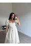 White Fisto Detailed Gipeli Brode Dress - 2