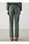 Lcw Vision Green Women's Elastic Waist Textured Pants - 4