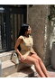 Women's Gold Button Detailed Linen Vest - 4