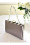 New Model Platinum Color Shiny Patterned Chain Strap Handle Women's Evening Dress Bag Wedding Engagement Graduation