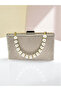 Dot Pattern Gold Color Women's Evening Dress Bag Wedding Engagement Graduation - 4