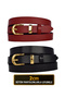 100% Genuine Leather Set of 2 Gold Color Set Buckle 2cm Women's Belt Red, Black_ Nor.Düz_Gold