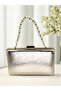 New Model Gold Color Shiny Patterned Chain Strap Handle Women's Evening Dress Bag Wedding Engagement Graduation - 2
