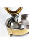 5.8 L Golden Wedding Chafing Dish Counter Top Buffet Set Stainless Steel Round Hydraulic Food Warmer - 3