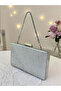 Dot Pattern Silver Gray Lame Color Women's Evening Dress Bag Wedding Engagement Graduation