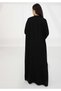 Elegant Black Lapel Abaya - Perfect for Office & Meetings - 4