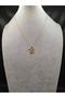 Gold Color Steel Letter B Necklace and Earring Set - 2