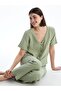 Women's V-Neck Pajama Set (S5)