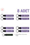 Gift Souvenir Keychain, Purple Violet & Green, Special for the Whole Class for Transcript Gift, Set of 8