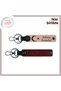 Moon Star Personal Leather Keychain Set of X2, Puppy Mouth-Burgundy, Gift to Accompany Every Moment