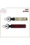 Romantic Soulful Sweetheart Homeland Themed Surprise – Leather Keychain Set X2, Milk Coffee-Burgundy