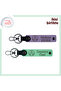 Set X2 – Souvenir Gift with Name Added, Purple Violet-Green, Three Star Moon Leather Keychain