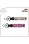 Pride and Love of Marriage – Moon Star Tc Themed Leather Keychain Gift with Name Written X2, Powder-Pink