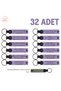 Name Writable Keychain Set of 32 for Baby Shower Gift, Special for Guest, Purple Violet & Gray