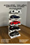 1/64 Scale Vehicle Display Stand (for 5 Vehicles) - White - Vehicles Not Included! - 3