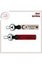 Personalized Gift for Anniversary – Moon Star Patterned Keychain with Name, Powder-Red