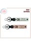 Ayyıldız Kurt Göktürk Themed Corporate Gift, Personalized 2-Piece Keychain Set, White-Puppy Mouth