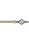 Roman Pole Style Extendable Curtain Rod, Metal Single Rod Window Treatment Rod Drapery Rod (BRASS, 1 - 2