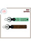 Patrona Stylish Gift, Three Star Themed First Name & Last Name Written Set of 2 Keychains, Light Green-Brown