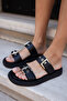 Zalessi̇ Women's Black Necessary Leather Slippers - 6