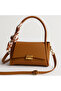 Women's Bag with Handle and Adjustable Strap with Gold Detail + Gift Scarf