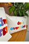 Dont Overthink It - Positive Energy Punch Embroidered Set of 2 Throw Pillow Cases - (43X43-30X50Cm) - 3