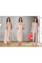 Beige Special Design Lace Long Sleeve Cotton Maternity Maternity Dressing Gown, Pajama Set, Nightgown Set of 4