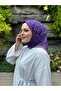 وشاح نسائي من القطن بنقشة ملونة ناعمة - 4