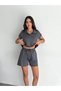 Women's Modal Fabric Polo Neck T-Shirt Shorts Set