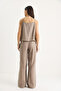 Women's Mink Strap Woven Modal Blouse Pants Bottom-Top Set 9298 60281024 - 7