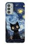 حافظة سيليكون شفافة لهاتف سامسونج جالاكسي M13 - M23 متوافقة مع تصميم Midnight Cat