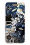Samsung Galaxy A10 Compatible Retro Astronaut Design Transparent Silicone Case