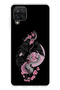 Galaxy A22 - M22 - M32 Compatible Pink Black Snake Transparent Silicone Case