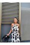 Women's Imported Linen Fabric Printed Rose Detailed Belted Lined Special Design Maxi Dress