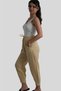 Yellow Elastic Waist Muslin Trousers - 3