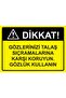 Attention! Protect Your Eyes from Splashes of Sawdust.Glasses Isg Warning Sign Pvc A4 21X30 cm