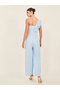 Wide Leg Ruffled Detail Jumpsuit - 4