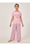 Animal Printed Short Sleeve T-Shirt and Pyjama Set