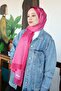 Premium Lux Original Monogram Shawl (Silk Voile, High Quality, Lightweight, Casual, Stylish, Testure Clothing) - 4