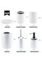 6-piece bathroom accessory set, white - 6