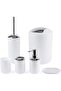 6-piece bathroom accessory set, white