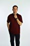 Tk Viscose Striped Oversize T-Shirt Claret Red - 6