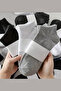 Women - Men (12 Pairs) Invisible Economic Ankle Booties Socks - 2