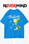 The Margarita Printed Oversize T-Shirt - 100% Cotton Unisex Blue