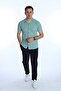 Syf Short Sleeve Corded Shirt Mint Green - 2