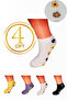 Women's Socks (4 Pairs) Cotton Children's Socks Patterned Short Booties Socks - 2