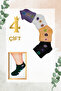 Women's Socks (4 Pairs) Cotton Children's Socks Patterned Short Booties Socks - 4